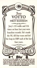 2014 Topps Gypsy Queen - Mini #145 Joey Votto Back