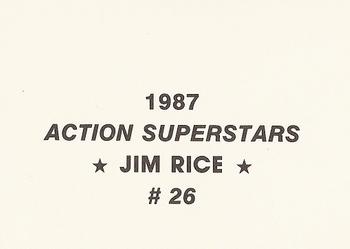 1987 Action Superstars (unlicensed) #26 Jim Rice Back
