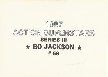 1987 Action Superstars (unlicensed) #59 Bo Jackson Back