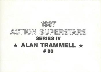 1987 Action Superstars (unlicensed) #80 Alan Trammell Back