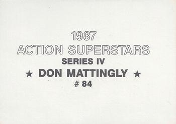 1987 Action Superstars (unlicensed) #84 Don Mattingly Back