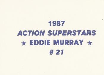 1987 Action Superstars (unlicensed) #21 Eddie Murray Back