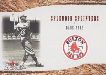 2001 Fleer Boston Red Sox 100th Anniversary - Splendid Splinters #SS1 Babe Ruth Front