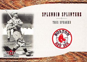 2001 Fleer Boston Red Sox 100th Anniversary - Splendid Splinters #SS10 Tris Speaker Front