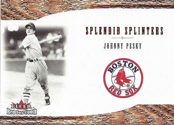 2001 Fleer Boston Red Sox 100th Anniversary - Splendid Splinters #SS15 Johnny Pesky Front
