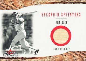 2001 Fleer Boston Red Sox 100th Anniversary - Splendid Splinters Game-Used Bats #NNO Jim Rice Front