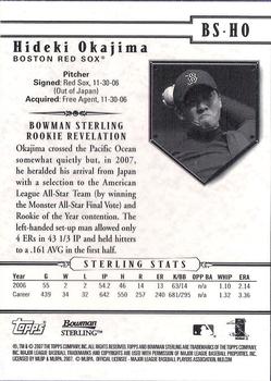 2007 Bowman Sterling #BS-HO Hideki Okajima Back