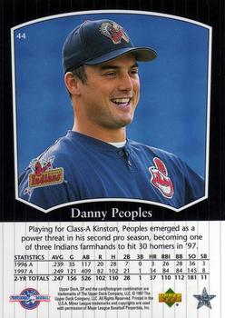 1998 SP Top Prospects #44 Danny Peoples Back