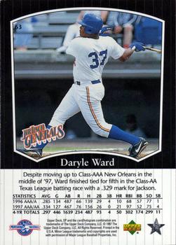 1998 SP Top Prospects #63 Daryle Ward Back