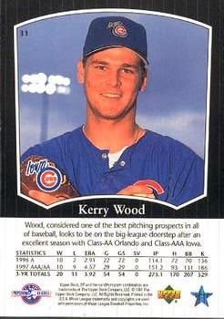 1998 SP Top Prospects #31 Kerry Wood Back