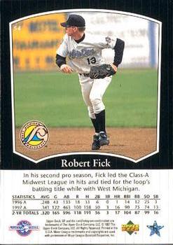 1998 SP Top Prospects #54 Robert Fick Back