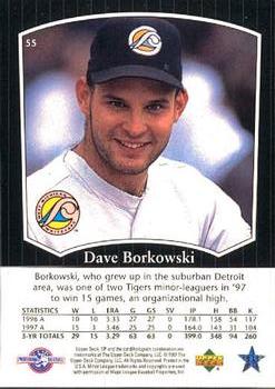 1998 SP Top Prospects #55 Dave Borkowski Back