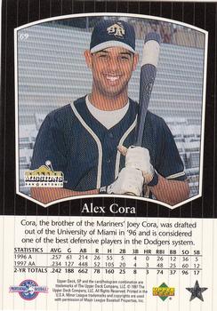 1998 SP Top Prospects #69 Alex Cora Back