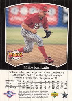 1998 SP Top Prospects #71 Mike Kinkade Back