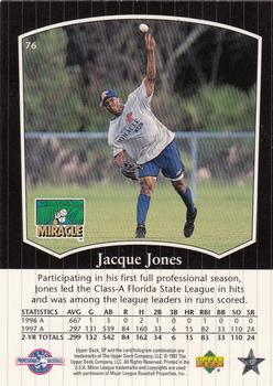 1998 SP Top Prospects #76 Jacque Jones Back