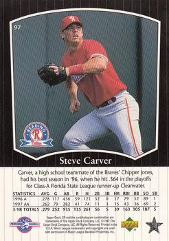 1998 SP Top Prospects #97 Steve Carver Back