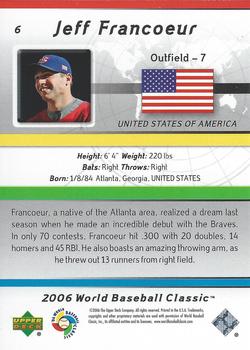 2006 Upper Deck World Baseball Classic Box Set #6 Jeff Francoeur Back