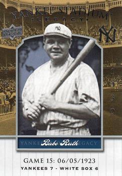 2008 Upper Deck Yankee Stadium Legacy #15 Babe Ruth Front