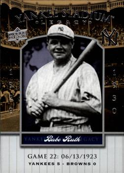 2008 Upper Deck Yankee Stadium Legacy #22 Babe Ruth Front