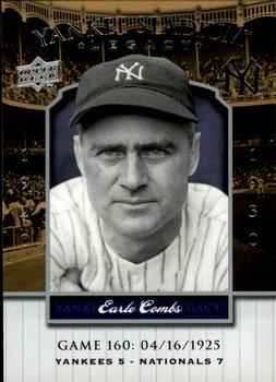 2008 Upper Deck Yankee Stadium Legacy #160 Earle Combs Front