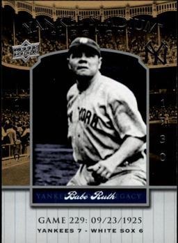 2008 Upper Deck Yankee Stadium Legacy #229 Babe Ruth Front