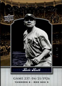 2008 Upper Deck Yankee Stadium Legacy #237 Babe Ruth Front