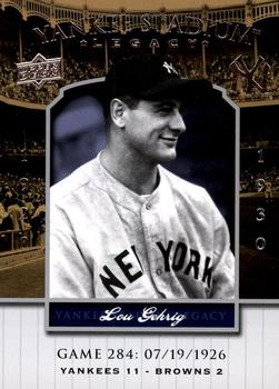 2008 Upper Deck Yankee Stadium Legacy #284 Lou Gehrig Front