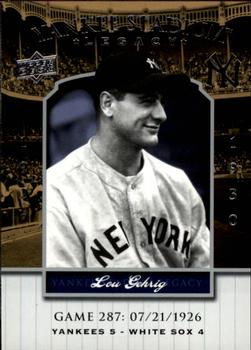 2008 Upper Deck Yankee Stadium Legacy #287 Lou Gehrig Front
