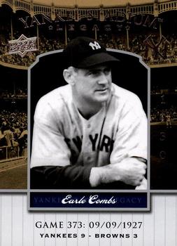 2008 Upper Deck Yankee Stadium Legacy #373 Earle Combs Front