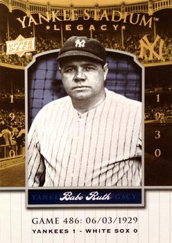 2008 Upper Deck Yankee Stadium Legacy #486 Babe Ruth Front