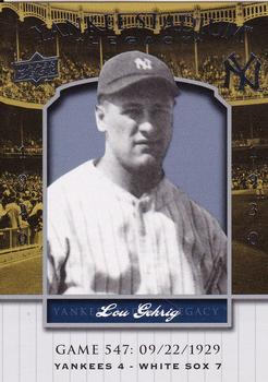 2008 Upper Deck Yankee Stadium Legacy #547 Lou Gehrig Front