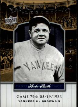 2008 Upper Deck Yankee Stadium Legacy #794 Babe Ruth Front
