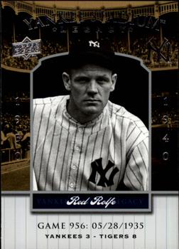 2008 Upper Deck Yankee Stadium Legacy #956 Red Rolfe Front