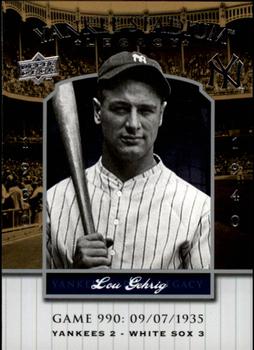 2008 Upper Deck Yankee Stadium Legacy #990 Lou Gehrig Front