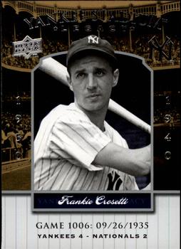 2008 Upper Deck Yankee Stadium Legacy #1006 Frankie Crosetti Front