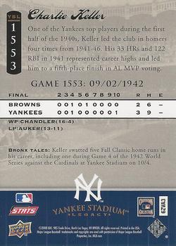2008 Upper Deck Yankee Stadium Legacy #1553 Charlie Keller Back