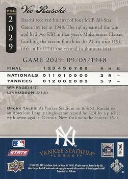 2008 Upper Deck Yankee Stadium Legacy #2029 Vic Raschi Back