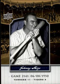 2008 Upper Deck Yankee Stadium Legacy #2141 Johnny Mize Front