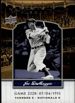 2008 Upper Deck Yankee Stadium Legacy #2228 Joe DiMaggio Front