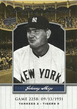 2008 Upper Deck Yankee Stadium Legacy #2258 Johnny Mize Front