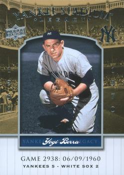 2008 Upper Deck Yankee Stadium Legacy #2938 Yogi Berra Front