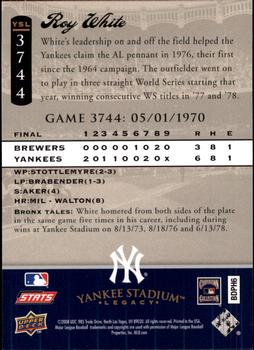 2008 Upper Deck Yankee Stadium Legacy #3744 Roy White Back