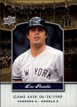 2008 Upper Deck Yankee Stadium Legacy #4418 Lou Piniella Front