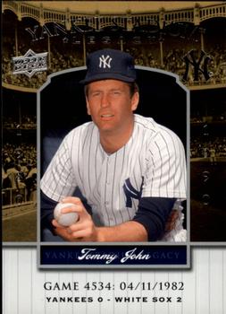 2008 Upper Deck Yankee Stadium Legacy #4534 Tommy John Front