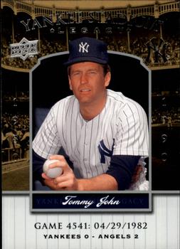 2008 Upper Deck Yankee Stadium Legacy #4541 Tommy John Front