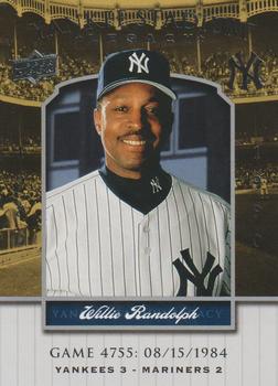 2008 Upper Deck Yankee Stadium Legacy #4755 Willie Randolph Front