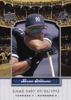 2008 Upper Deck Yankee Stadium Legacy #5407 Bernie Williams Front