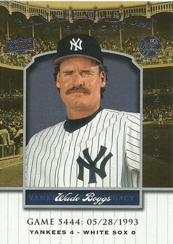 2008 Upper Deck Yankee Stadium Legacy #5444 Wade Boggs Front