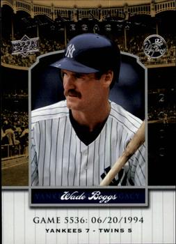 2008 Upper Deck Yankee Stadium Legacy #5536 Wade Boggs Front