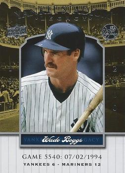 2008 Upper Deck Yankee Stadium Legacy #5540 Wade Boggs Front